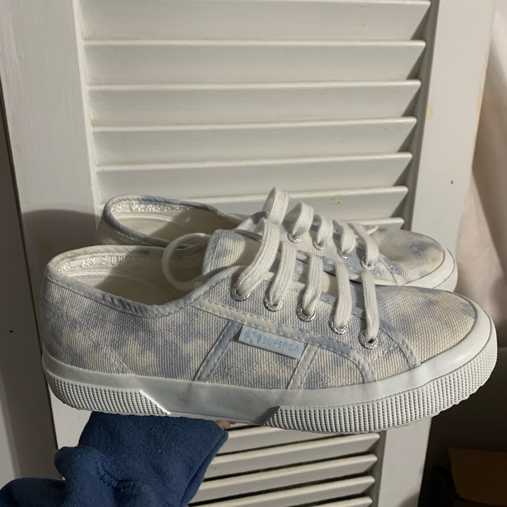 SUPERGA light blue and white sneakers lightly worn